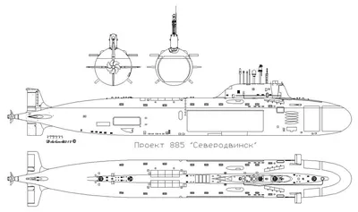 Модель проекта 885М «Ясень-М»