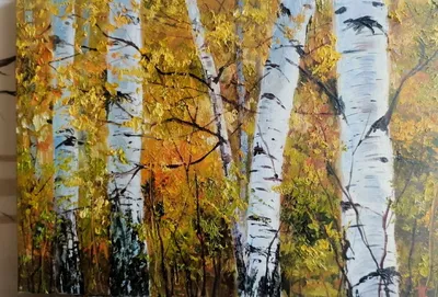 Вятские картины на холсте \"США деревья осень березы лес\" на подрамнике /  декор для дома / интерьер / на стену | AliExpress
