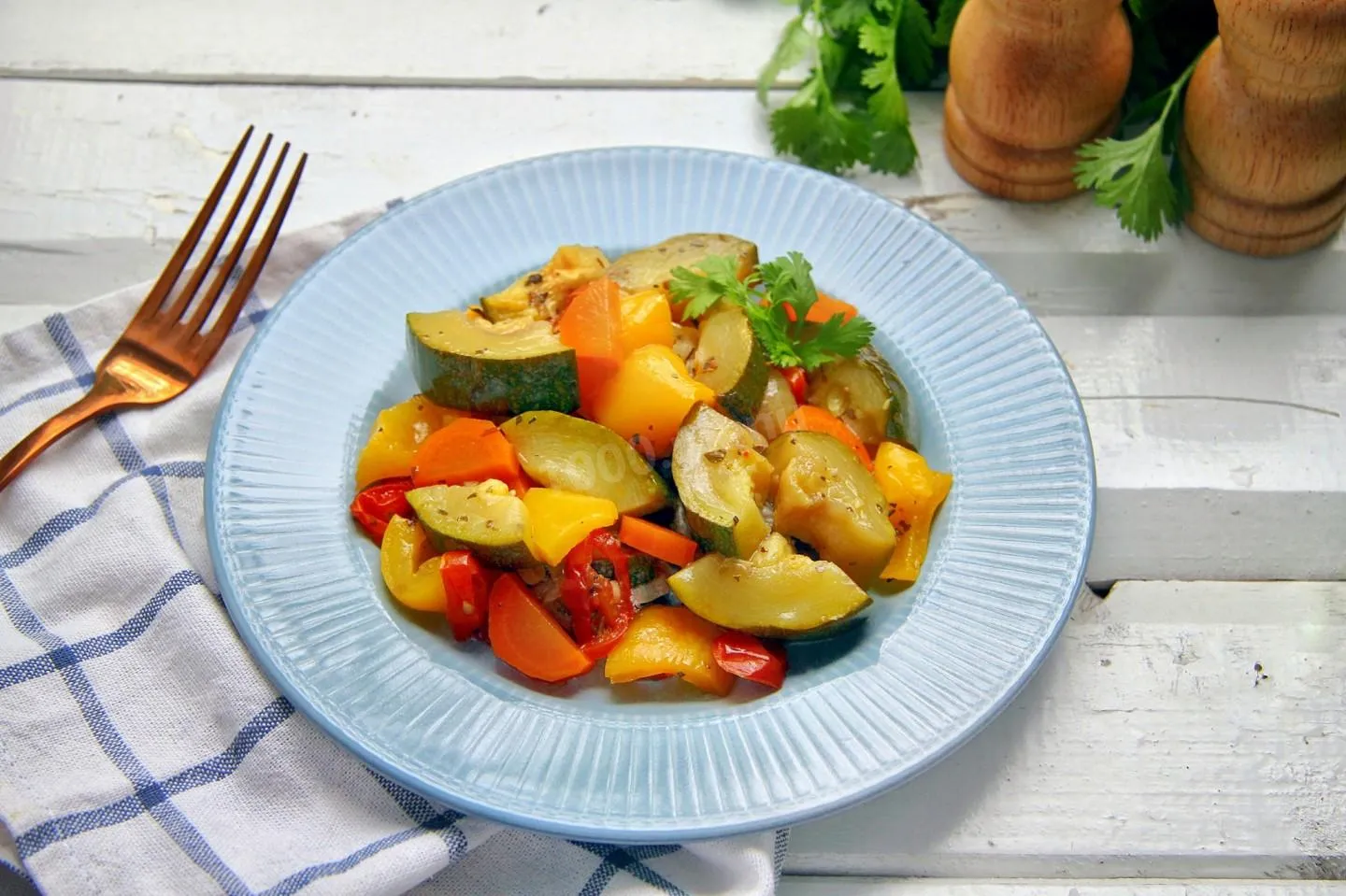 Рецепт приготовления тушеных овощей на сковороде