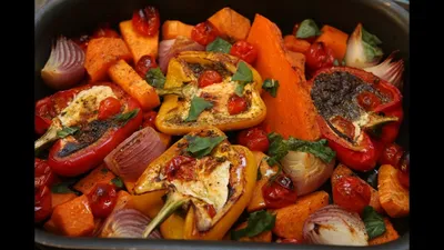 Овощи в духовке как на мангале ☆ Простой рецепт Как приготовить вкусные  запеченные овощи в духовке - YouTube