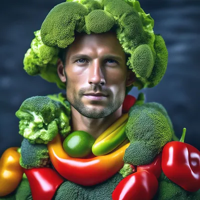 Человек овощ, эстетично, красиво, …» — создано в Шедевруме