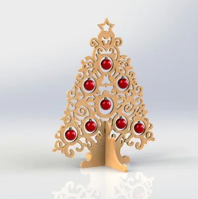 Новогодняя елка из дерева — купить необычный оригинальный подарок в Gift  Development