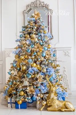 Украшение новогодней ёлки - красивое оформление елок на Новый Год -  Интерьерные ели