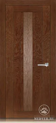 Межкомнатная дверь \"Linea 8\" остекленная цвет дуб белый поперечный.