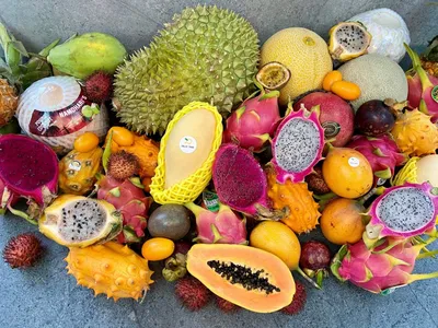 Экзотические фрукты и овощи фото фото