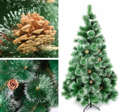ᐉ Новогодняя елка Сосна с инеем 160 см Зеленый (21)
