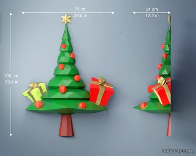 Как разместить елку в малом пространстве - создаем новогоднюю елку 2024 на  стене - фото