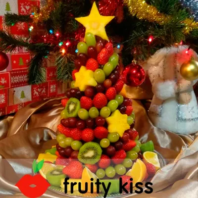 Елки из овощей и фруктов на новогодний стол - YouTube