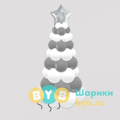 Новогодняя елка из воздушных шаров