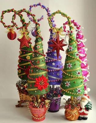 Новогодние топиарии Ольги Лимон | Christmas decorations, Holiday decor,  Holiday