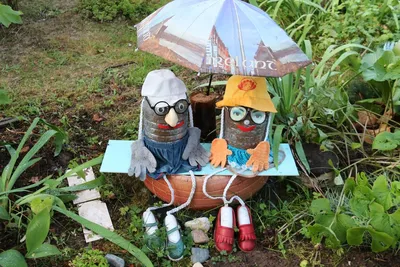 Садовые фигуры и куклы из пластиковых бутылок своими руками