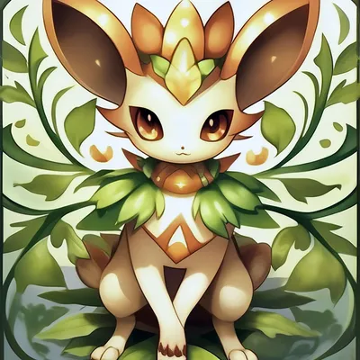 Обои на рабочий стол Eevee / Иви из аниме Pokemon / Покемон, art by  Sugimori Ken, обои для рабочего стола, скачать обои, обои бесплатно