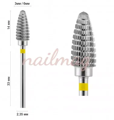 Фреза кукуруза желтая 23602 ЭДНА DLX. Купить в интернет магазине в Украине  ❤ Nailmag