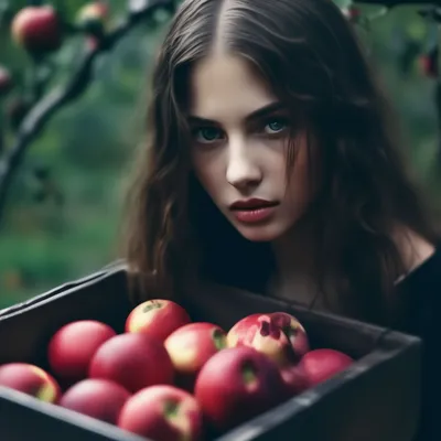 Созрели яблоки в саду ~ Открытка (плейкаст)