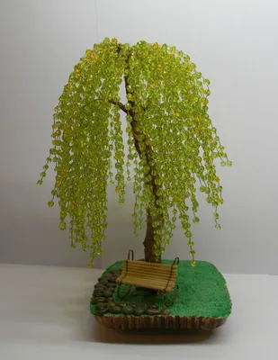 bead_forest - Плакучая ива из бисера Высота дерева: 30см... | Facebook