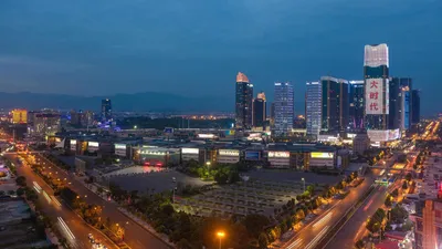 YIWU, CHINA - SEP 2: Panorama of Yiwu International Trade City on SEP 2,  2015 in Yiwu