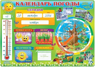 Плакат \"Календарь погоды\" – купить по цене: 290 руб. в интернет-магазине  УчМаг