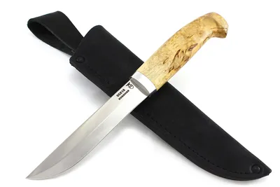 Нож Лиса (дамаск, карельская береза)