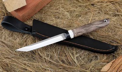 Нож Тайга дамаск, карельская берёза ручной работы купить на сайте  Lemaxklinok.ru
