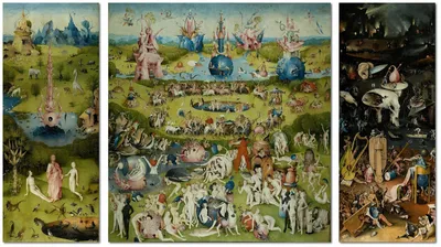 Картины, описание картин — Сад земных наслаждений, центральная часть: Сад  земных наслаждений. 1500 - Музей Арт-Рисунок