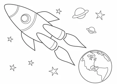 Картинки с днём космонавтики: открытки для детей: рисунки для срисовки