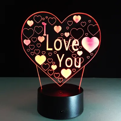 Подарок на день влюбленных подруге 3D Светильник I Love You, Подарок на день  Святого Валентина девушке (ID#1558759691), цена: 599 ₴, купить на Prom.ua