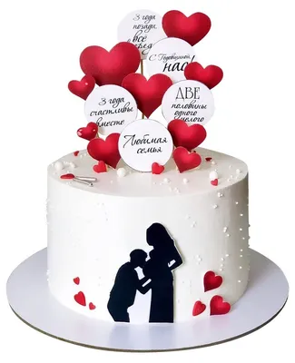 Вафельная картинка для торта на годовщину свадьбы 18 лет. Украшение для  торта в подарок любимому человеку на Годовщина свадьбы. Съедобная картинка,  декор для выпечки. - купить с доставкой по выгодным ценам в