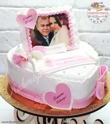 Торт на годовщину свадьбы 1710818 стоимостью 4 250 рублей - торты на заказ  ПРЕМИУМ-класса от КП «Алтуфьево»
