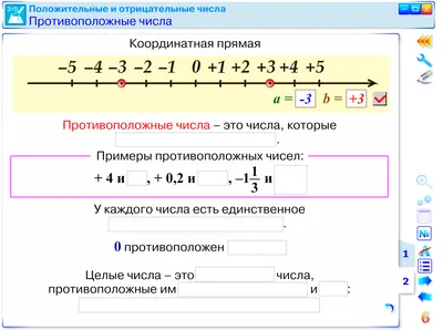 Координаты на прямой - online presentation