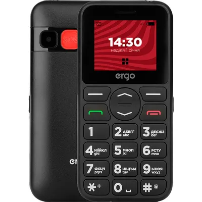 Мобильный телефон ERGO R181 Dual Sim Black купить в Киеве ➦ лучшая цена в  Фокстрот по всей Украине: Харьков, Днепр, Одесса, Николаев, Запорожье