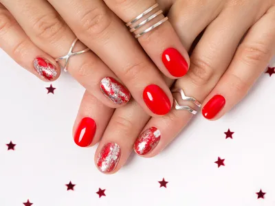Накладные ногти новогодние, сердечко красные ногти, накладной ночь — цена  170 грн в каталоге Накладные ногти ✓ Купить товары для красоты и здоровья  по доступной цене на Шафе | Украина #140084343