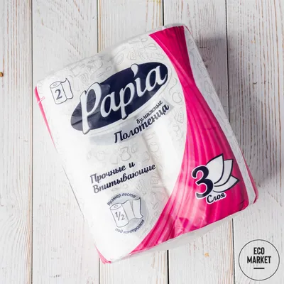 Полотенца бумажные Papia Decor 3-слойная 2 рулона с бесплатной доставкой на  дом из «ВкусВилл» | Москва и вся Россия