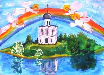 Рисунки на православную тему для детей - 43 фото