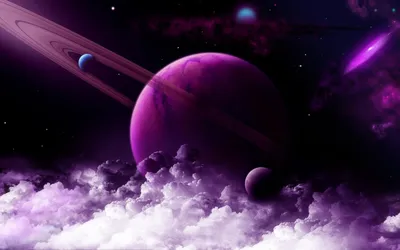 Фиолетовый космос Обои для рабочего стола 1680x1050