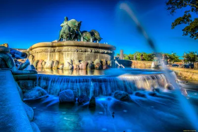 Обои Gefion Fountain Города - Фонтаны, обои для рабочего стола, фотографии  gefion fountain, города, - фонтаны, фонтан, скульптура Обои для рабочего  стола, скачать обои картинки заставки на рабочий стол.