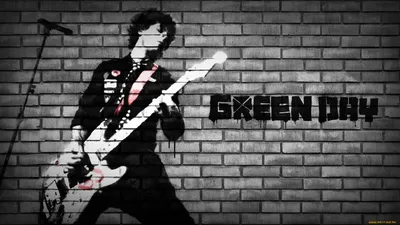 Обои Музыка Green Day, обои для рабочего стола, фотографии музыка, green,  day, стена, гитарист Обои для рабочего стола, скачать обои картинки  заставки на рабочий стол.