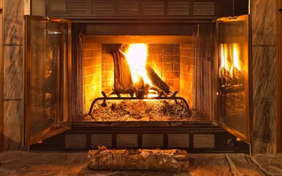 Cozy Fireplace HD Wallpaper