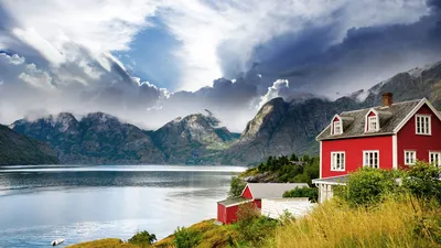 Snow in Reine Village, Lofoten Islands, Norway Stock Photo by ©Iakov  77785854