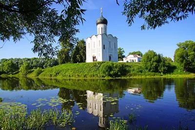 Обои для рабочего стола Россия Suzdal Природа храм Реки город