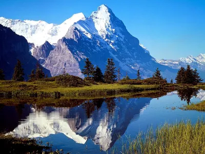 Швейцария, горы, пейзаж, ледяная обои на рабочий стол скачать бесплатно