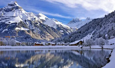 Горы, Швейцария, Отражение - картинка на рабочий стол | ТОП Бесплатно  картинки