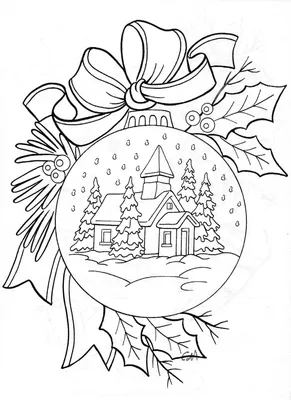 Раскраска открытка с рождеством христовым (53 фото) » рисунки для срисовки  на Газ-квас.ком
