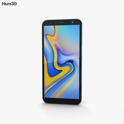 Samsung Galaxy J6 Plus Blue 3D модель - Скачать Электроника на 3DModels.org