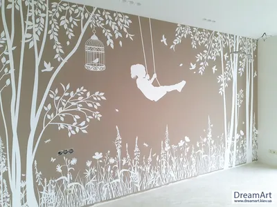 Роспись детской комнаты. Рисунок на стене на заказ. Киев