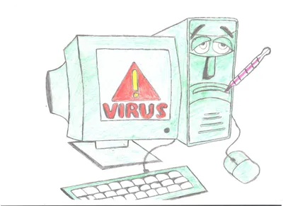 Компьютерный вирус рисунок - 66 фото