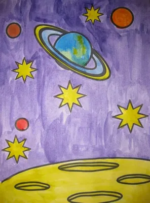 Дети с ОВЗ рисовали работы на тему космос | ДК Россия