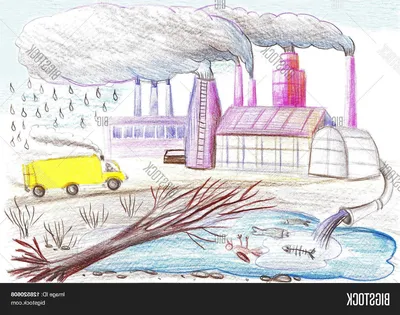 Рисунок на тему загрязнение атмосферы (46 фото) » рисунки для срисовки на  Газ-квас.ком