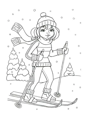 Аппликация с элементами рисования “Зимние виды спорта” | Детский сад №38