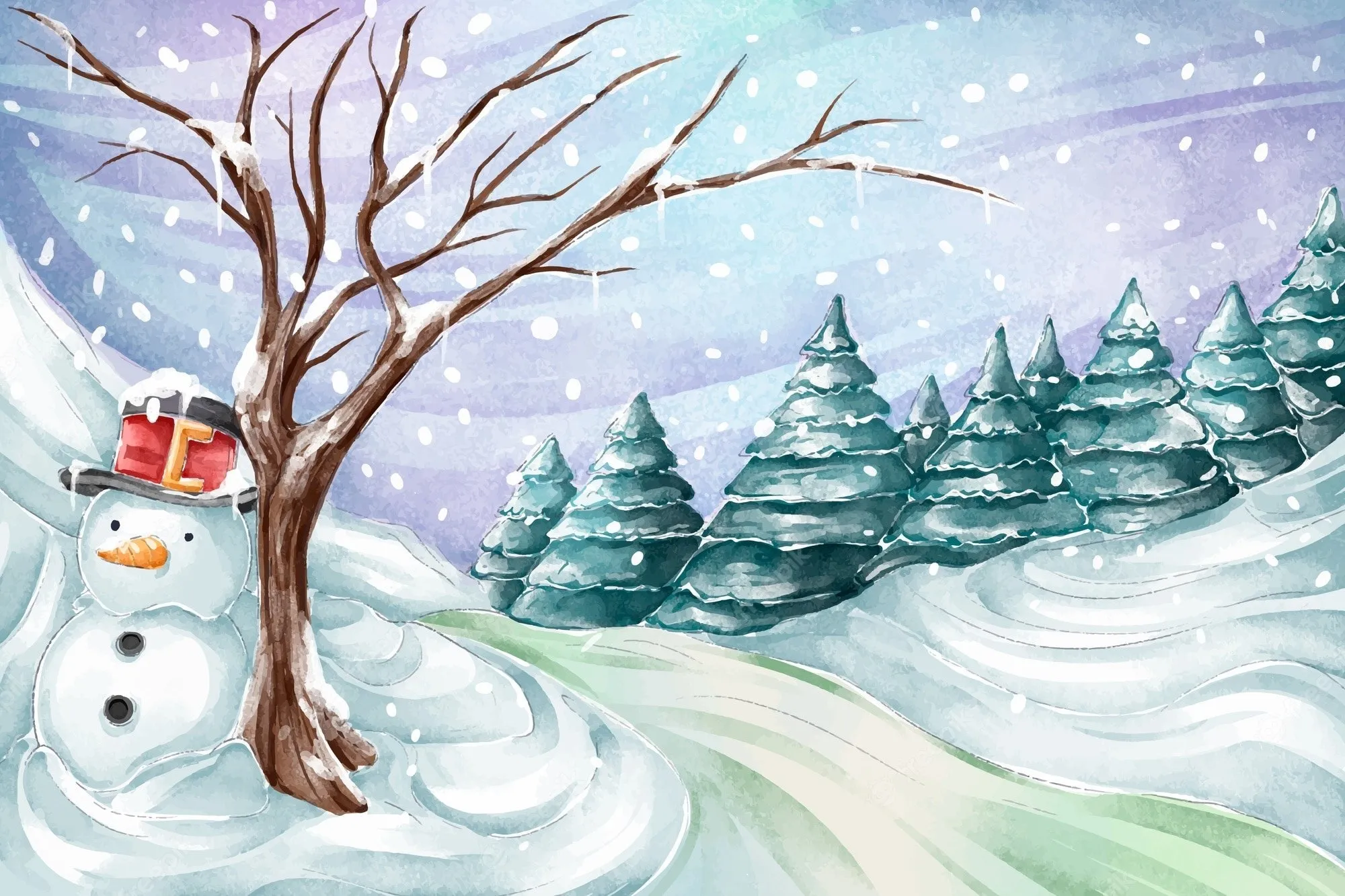 Как рисовать зиму. Зимние рисунки. Зимний пейзаж для детей. Зимний пейзаж рисунок. Зимний пейзаж со снеговиком.