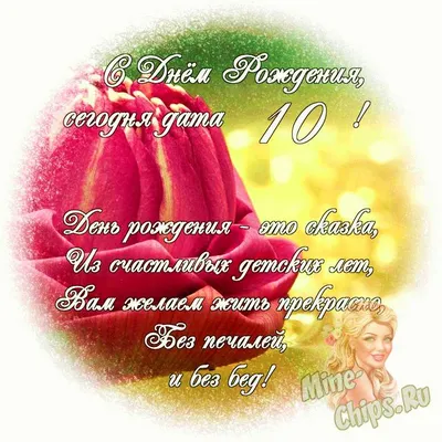 Поздравительная картинка крестнице от крестной с юбилеем - С любовью,  Mine-Chips.ru
